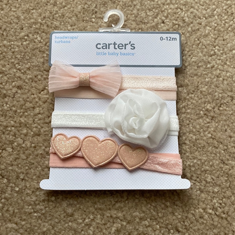 Carter’s baby girl 3 set of headbands